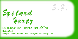 szilard hertz business card